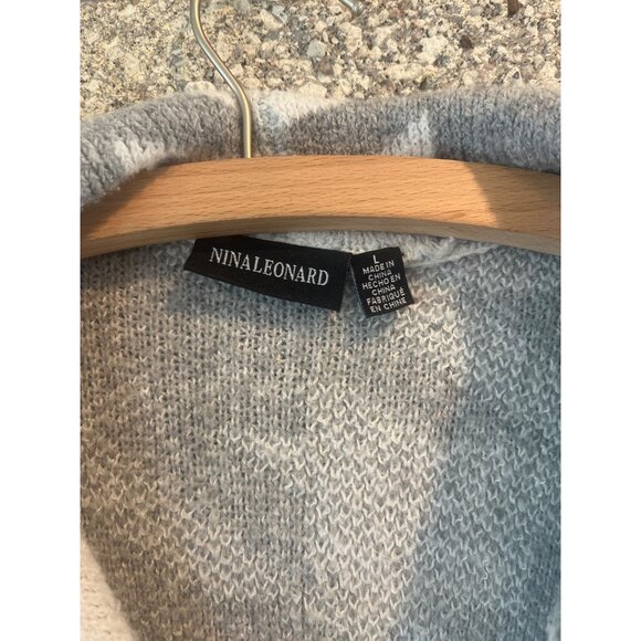 Cozy Gray & White Houndstooth Open Front Cardigan With Pockets - Picture 6 of 10